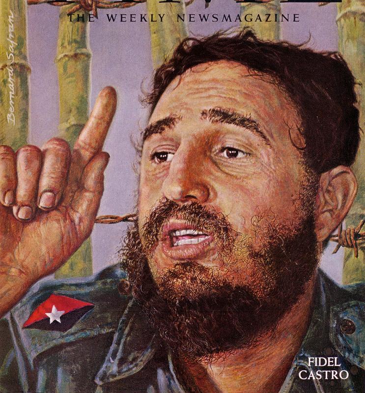 Fidel Castro, painted by Bernard Safran
